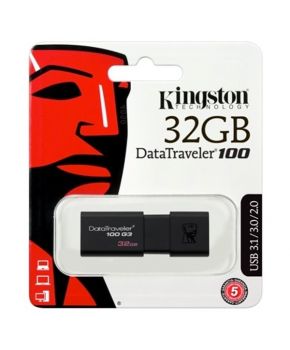 MEMORIA USB 3.0 KINGSTON DE 32 GB LECTURA 40MB NEGRO