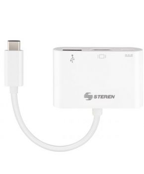 Adaptador USB C a HDMI/ USB 3.0/ USB C marca Steren.