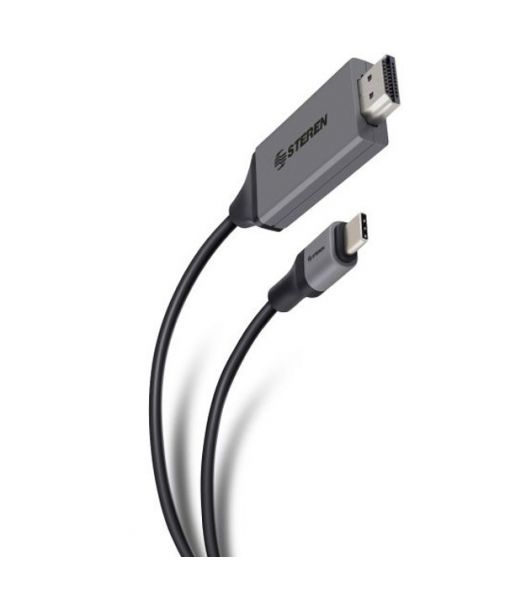 Cable USB tipo C a HDMI de 2 metros de largo marca Steren.