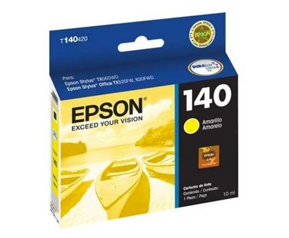 Cartucho de Tinta Epson 140 (T140420) Amarillo Original para 755 páginas.