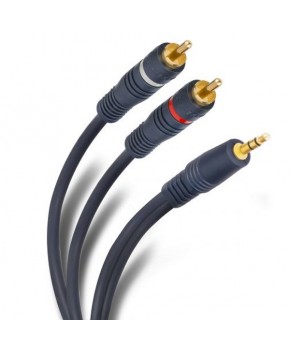 Cable Plug AUX 3.5mm a 2 Plug RCA de 3.6m marca Steren