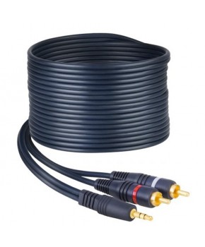 Cable Plug AUX 3.5mm a 2 Plug RCA de 3.6m marca Steren