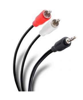 Cable de Plug 3.5 mm a 2 Plug RCA de 1.8 m Ultradelgado marca Steren