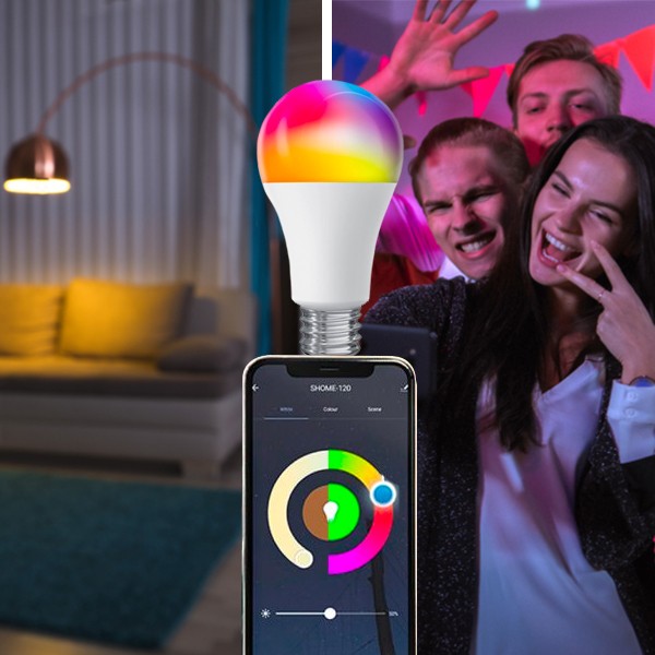 Foco Led Rgb Luz Fria De W Controlado Por Wi Fi Marca Steren Cad