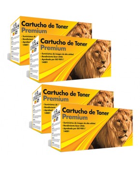 Cuatri Pack de Cartucho de Toner 304A (CC530A), (CC531A), (CC532A), (CC533A) Generación 2 Calidad Premium de para 3,500 y 2,800 páginas.