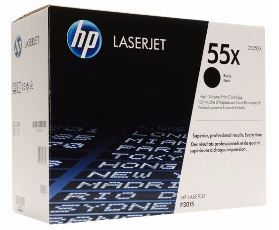 Cartucho de Toner HP 55X (CE255X) Negro Original de Alto rendimiento para  12,500 páginas. | Cad Toner. El Más Grande!