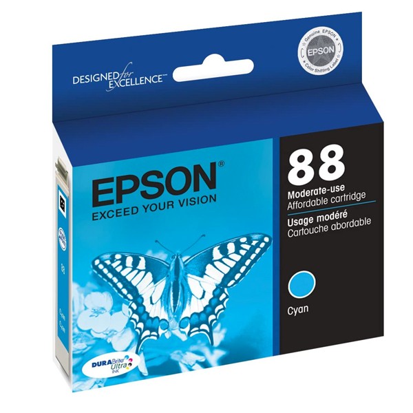 Cartuchos De Tinta Epson 88 T088220 Cyan Original Para 200 Páginas Cad Toner El Más Grande 8919