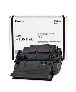 Cartucho de Tóner Canon T06 (3526C001AA) Negro Original para 20,500 páginas.