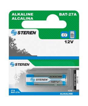 Batería Alcalina tipo Cilindro 27A marca Steren