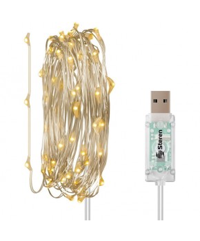 Serie LED USB Cálida de 9,6 m con Control Remoto marca Steren