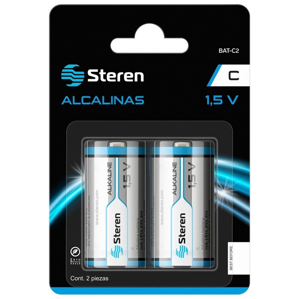 Batería Tipo C 1.5 V Alcalina Energizer (Par)