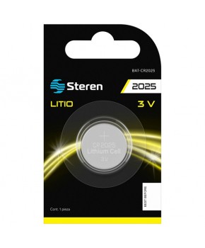 Batería de Litio tipo botón CR2025 de 3v marca Steren