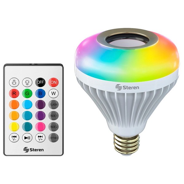 Lámpara RGB con Bocina Bluetooth con Control Remoto marca Steren