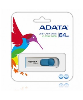 Memoria USB Retráctil 2.0 de 64 GB. marca Adata