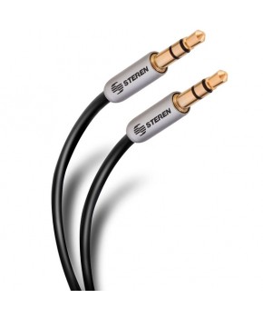 Cable Auxiliar Plug a Plug 3.5 mm Ultradelgado de 3.6 m marca Steren