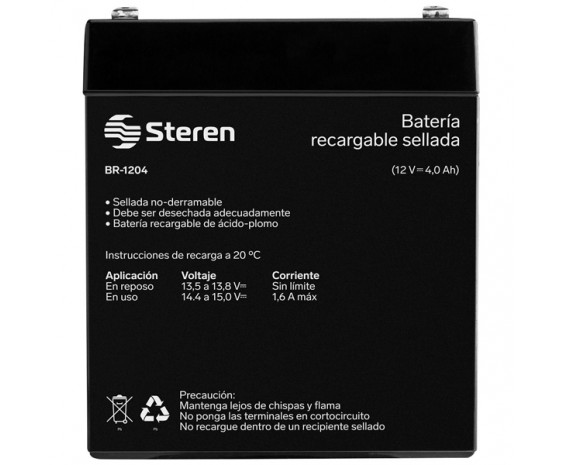 Bater A Recargable Sellada De Cido Plomo De V Marca Steren Cad Toner El M S Grande