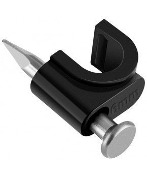 Grapa Negra de 18 mm para Cable Coaxial RG59 marca Steren