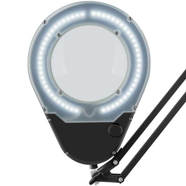 L Mpara Led Con Lupa X Y Brazo Articulado Negro Marca Steren Cad