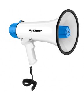 Megáfono de 25 W con Grabadora de Voz y Batería Recargable marca Steren