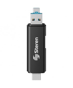 Lector MicroSD/ USB 3 en 1 OTG marca Steren