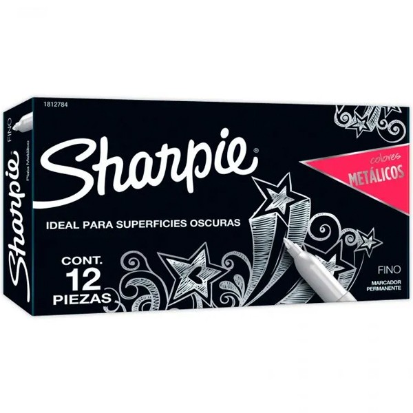 Marcador Permanente Sharpie Metalic Plateado