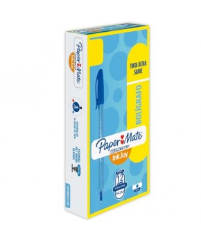 Bolígrafo Kilométrico Punto Fino Azul 0.7 mm C/12 marca Papermate