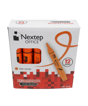 Marcador Fluorescente Color Naranja C/12 marca Nextep