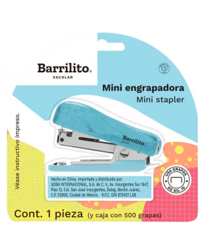 Engrapadora Mini No. 10 C/500 marca Barrilito