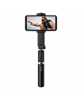Estabilizador gimbal de 1 eje, con selfie stick Bluetooth marca Steren