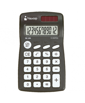 Calculadora de Bolsillo Solar/Batería marca Nextep