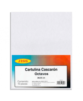 Cartulina Cascaron Blanco 35 x 28 cm. paq. C/10 piezas marca Jiss