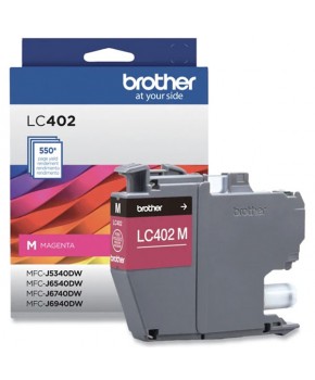 Cartucho de Tinta Original Brother LC402M Magenta Original para 550 páginas.