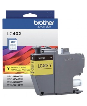 Cartucho de Tinta Brother LC402Y Amarillo Original para 550 páginas.