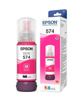 Botella de Tinta Epson 574 (T574320-AL) Magenta Original para 7,300 páginas.