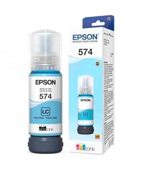 Botella de Tinta Epson 574 (T574520-AL) Cyan Claro Original para 7,300 páginas.