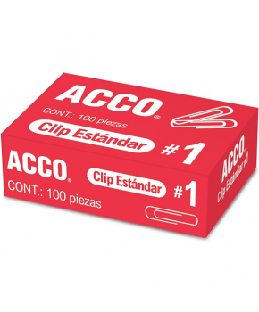 Clip Estándar No.1 Caja C/100 piezas marca Acco