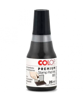 Tinta para Cojín para Sello Negro de 25 ml. marca Colop