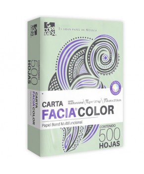 Papel Facia Bond Color 75g. Tamaño Carta C/500 hojas