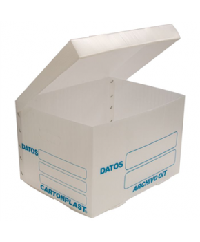 Caja de Archivo Plástico Tamaño Carta T. Integrada 38.5 x 31 x 25 cm. Cartonplast
