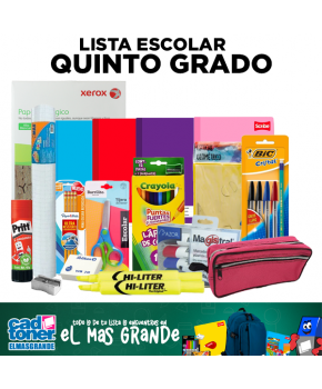 G5 Lista Escolar Quinto Grado