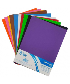 Foamy Carta Colores Liso C/10 piezas marca Royal