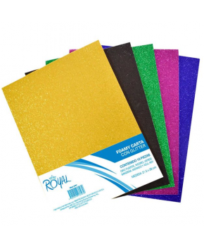 Foamy Carta Diamantado Colores Liso C/10 piezas marca Royal