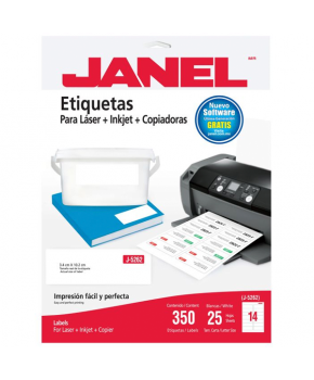 Etiqueta Adhesiva Láser/Tinta 3.4 x 10.2 cm. marca Janel