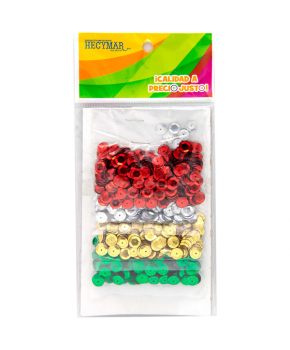 Lentejuelas para Manualidades 4 Colores Surtidos C/40 marca Hecymar