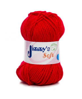 Estambre Soft Liso Color Rojo 50gm marca Jimmy's