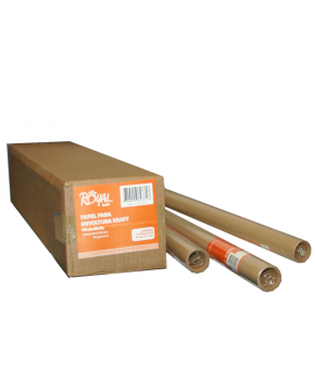 Rollo Envoltura Kraft 76cm x 3m marca Royal