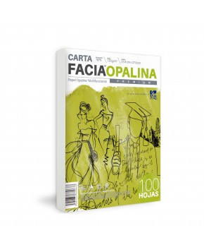 PAPEL FACIA OPALINA BLANCA CARTA 120 G/M2 PAQ. C/100