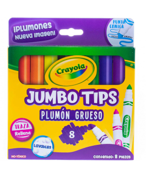 Plumón Grueso Lavable de 8 colores marca Crayola