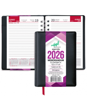Agenda Memorándum 2026 de 12.5 x 17 cm marca Hazel
