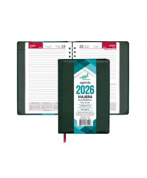 Agenda Viajero Negra 2026 de 15 x 21 cm marca Hazel
